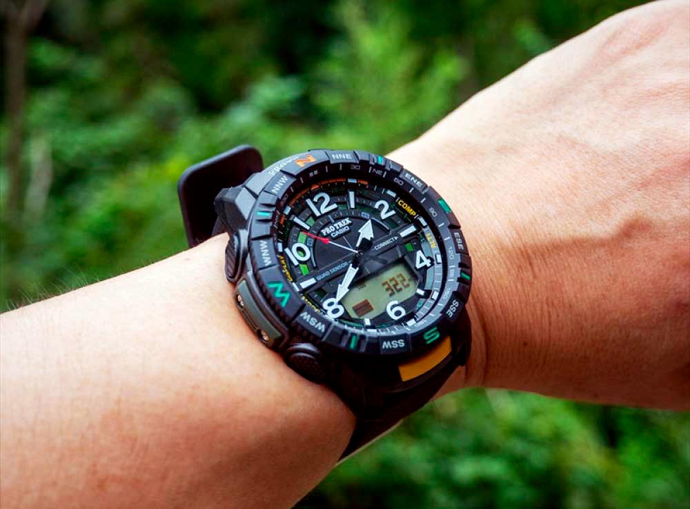 Японские наручные часы Casio Pro Trek PRT-B50-1ER с хронографом