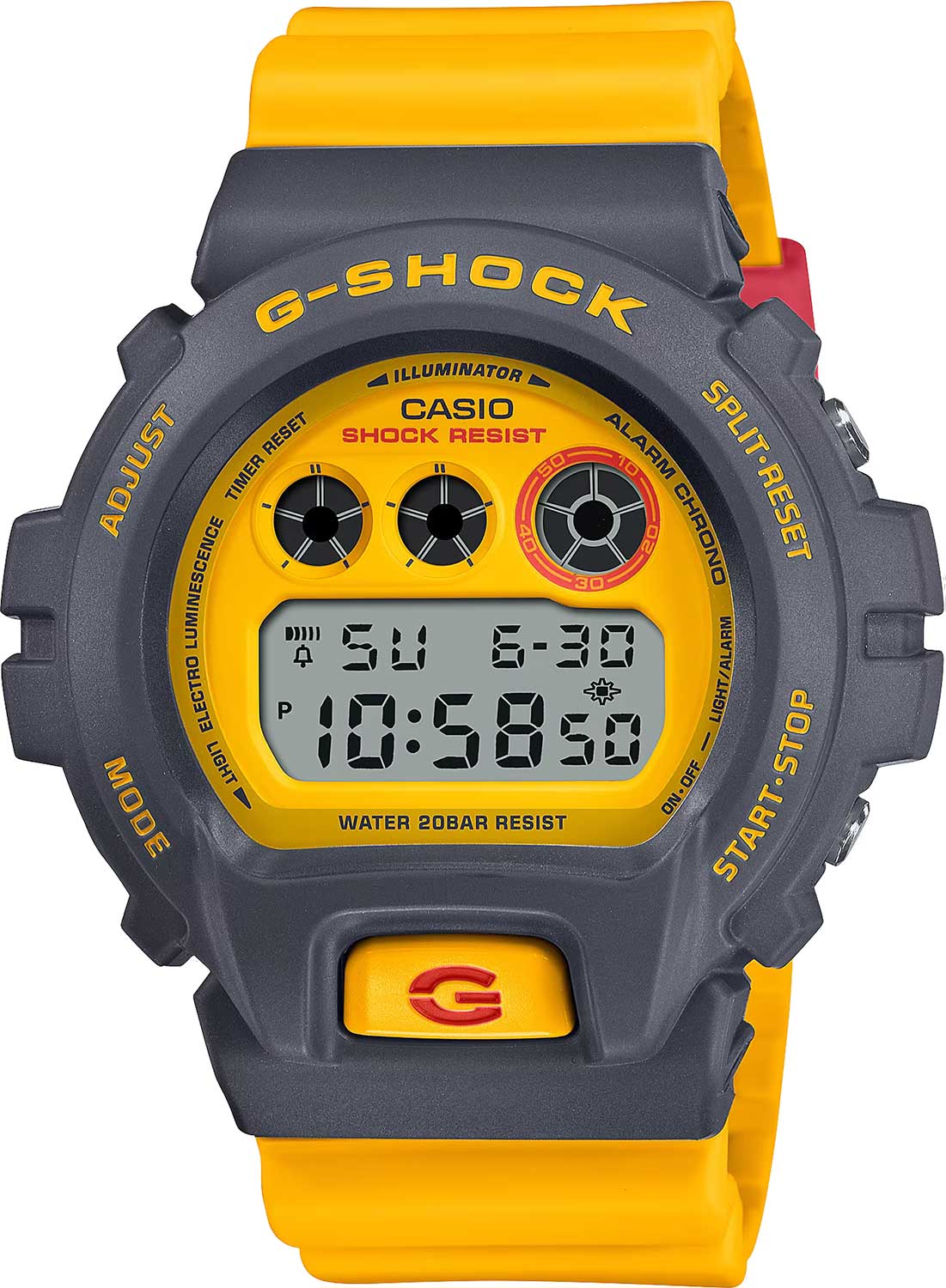 Японские наручные часы Casio G-SHOCK DW-6900Y-9 с хронографом