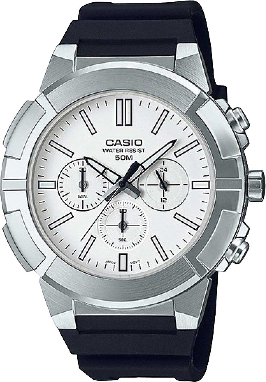 Японские наручные часы Casio Collection MTP-E500-7A с хронографом