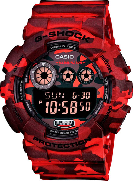 Японские наручные часы Casio G-SHOCK GD-120CM-4E с хронографом