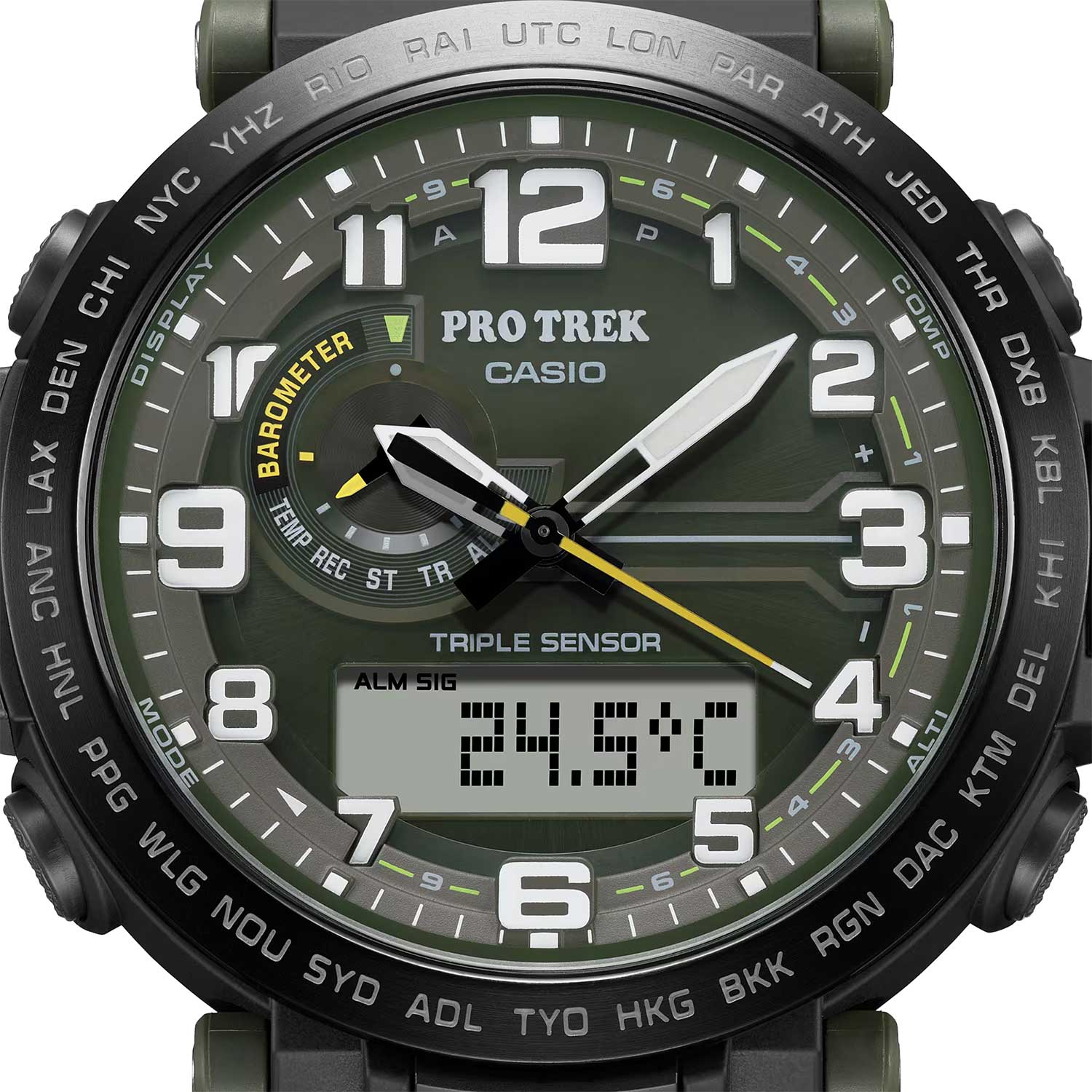 Японские наручные часы Casio Pro Trek PRG-601YB-3 с хронографом