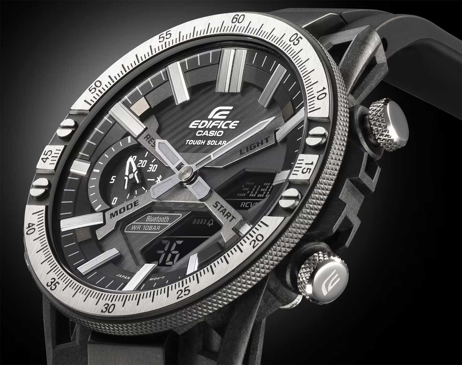 Японские наручные часы Casio Edifice ECB-2000TP-1A с хронографом