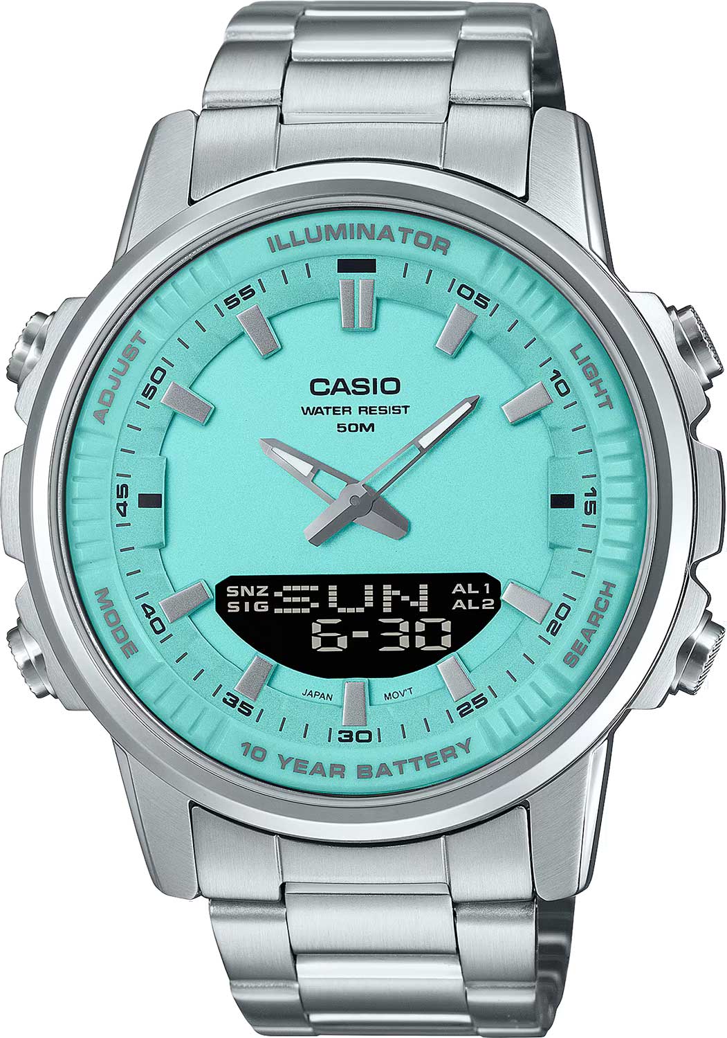 Японские наручные часы Casio Collection AMW-880D-2A2 с хронографом