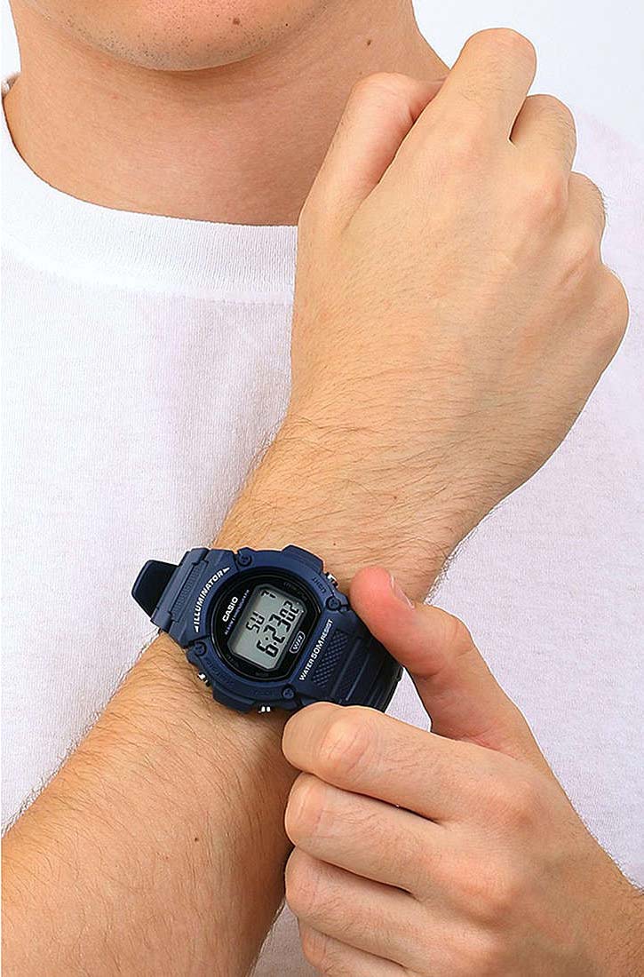 Японские наручные часы Casio Collection W-219H-2AVEF с хронографом