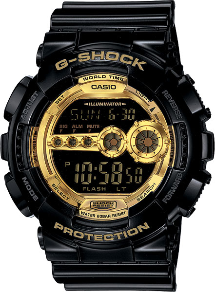 Японские наручные часы Casio G-SHOCK GD-100GB-1E с хронографом