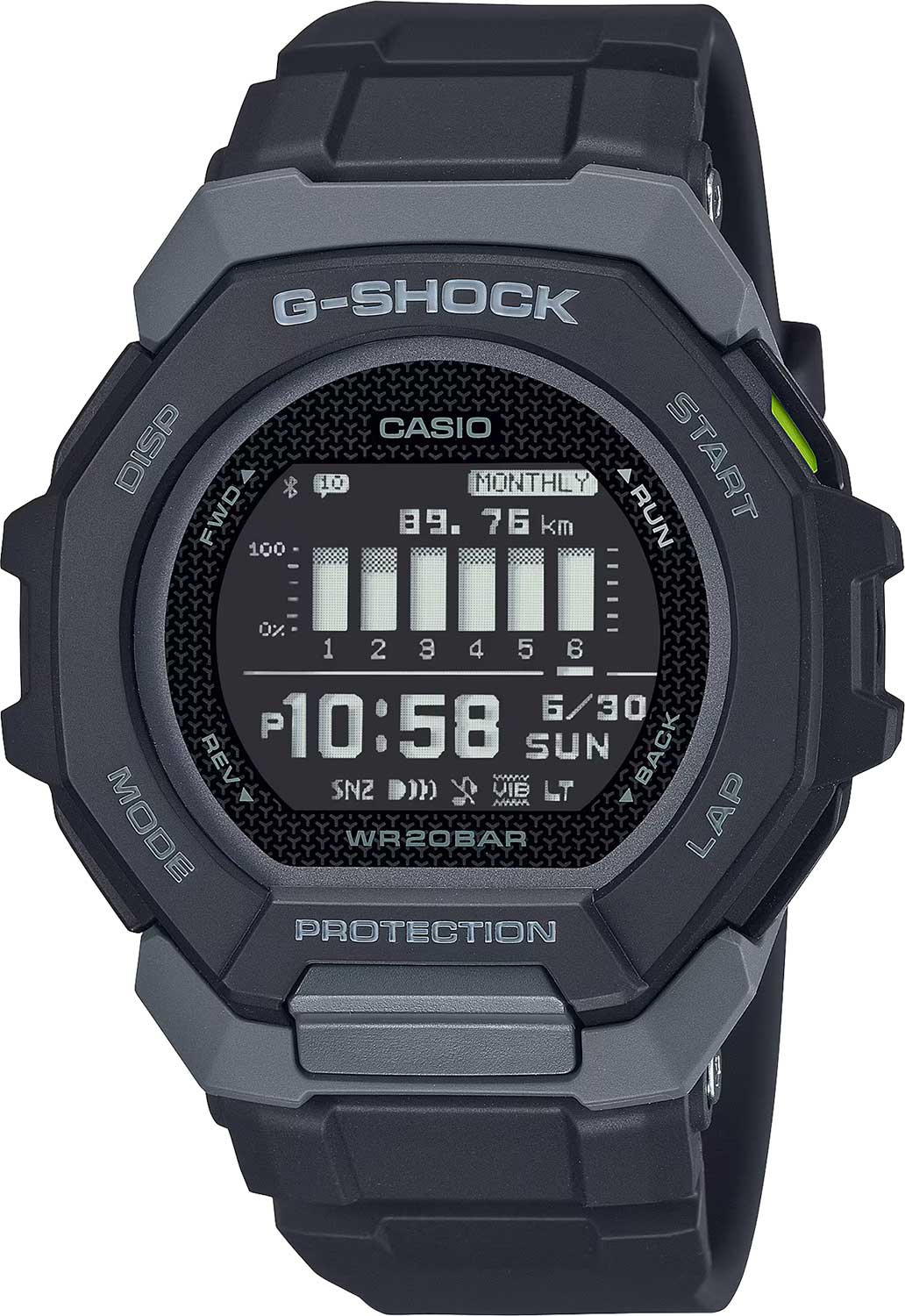 Японские спортивные наручные часы Casio G-SHOCK GBD-300-1 с хронографом