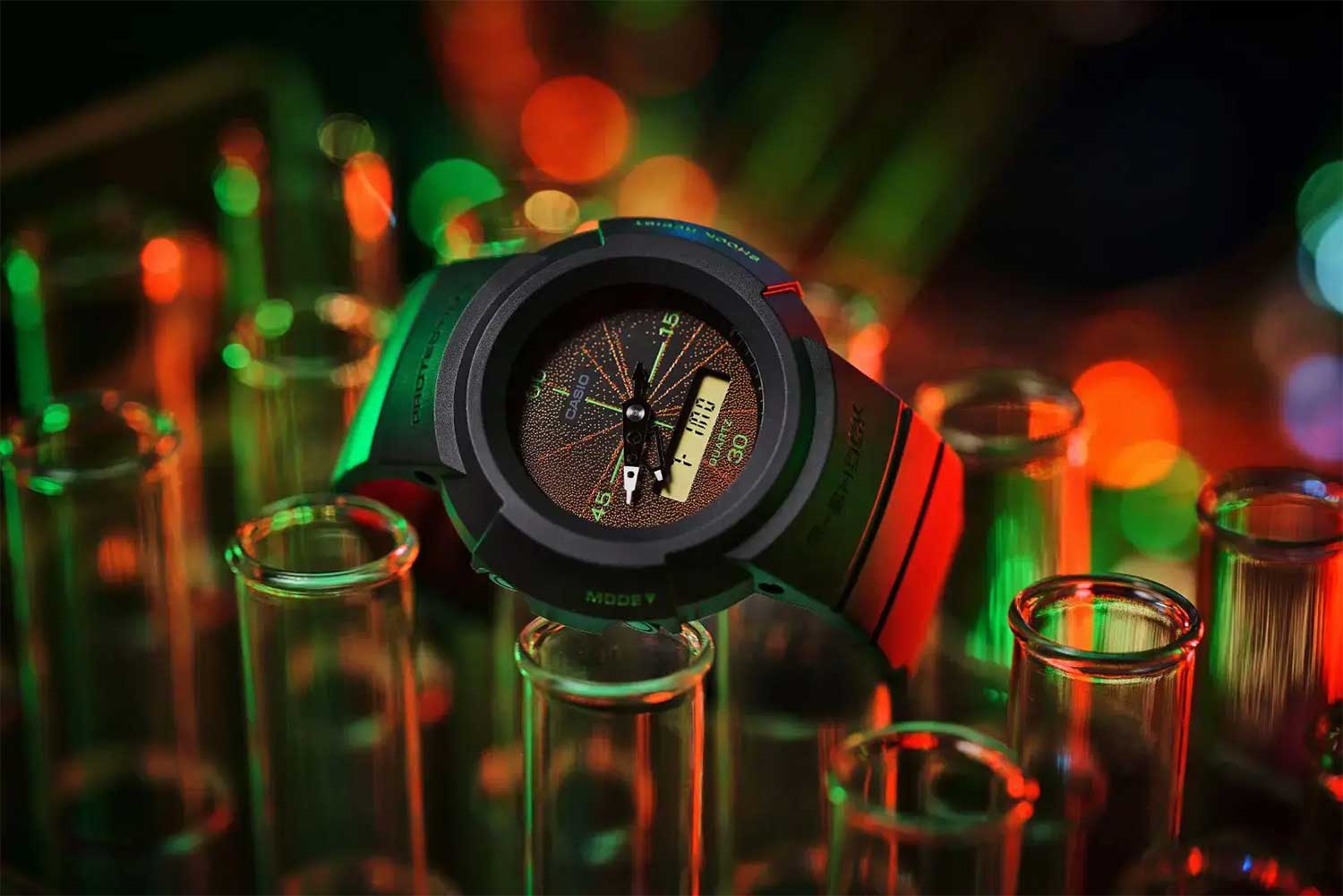 Японские наручные часы Casio G-SHOCK AW-500MNT-1A с хронографом