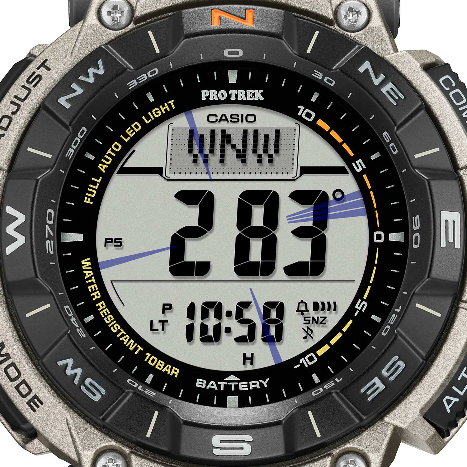 Японские наручные часы Casio Pro Trek PRG-340T-7E с хронографом