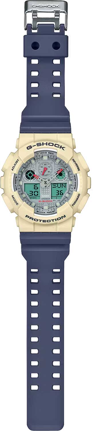 Японские наручные часы CASIO G-SHOCK GA-100PC-7A2