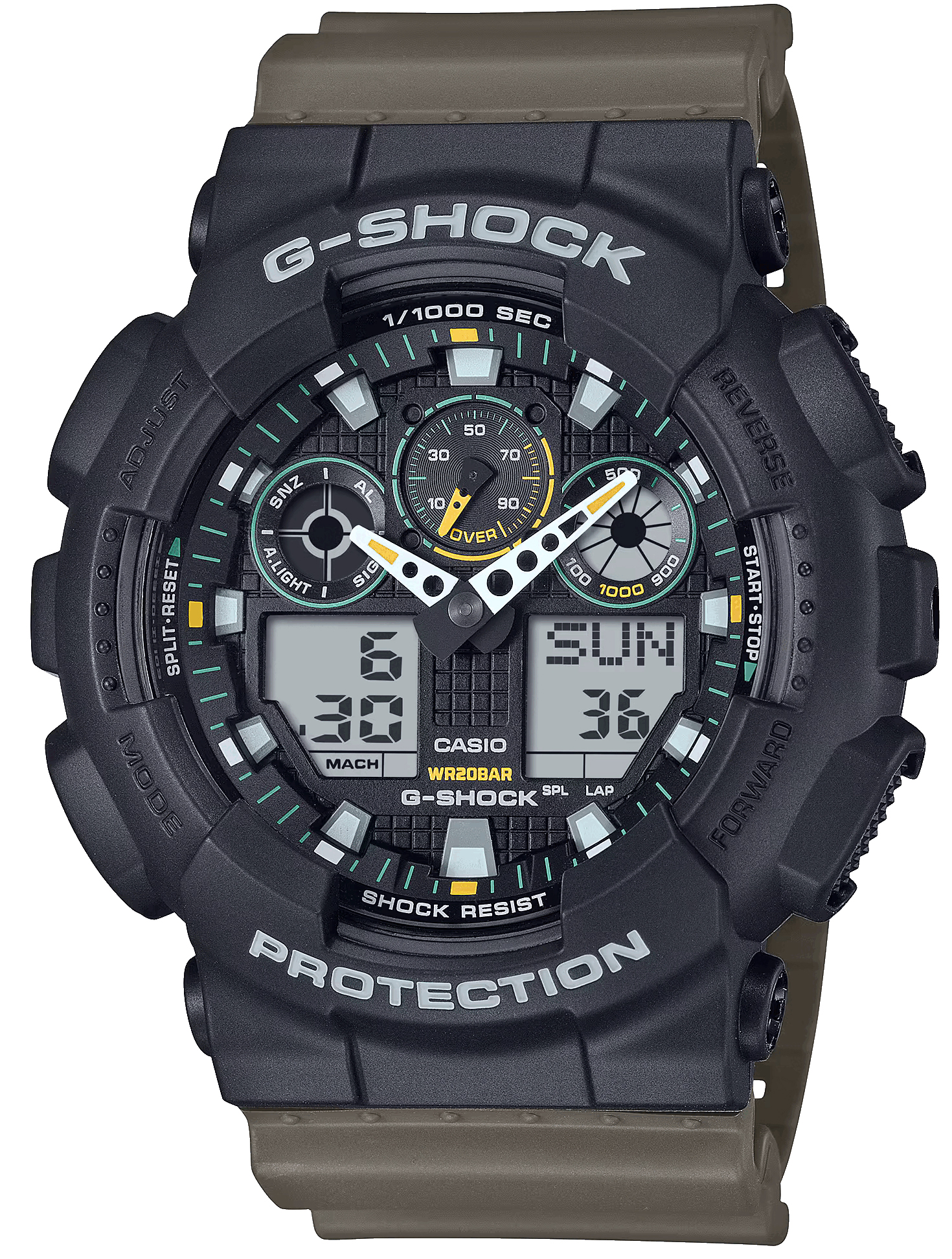 Японские наручные часы CASIO G-SHOCK GA-100TU-1A3