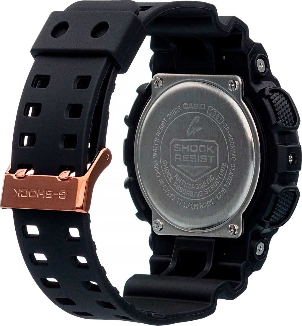 Японские наручные часы Casio G-SHOCK GA-100MMC-1AER с хронографом