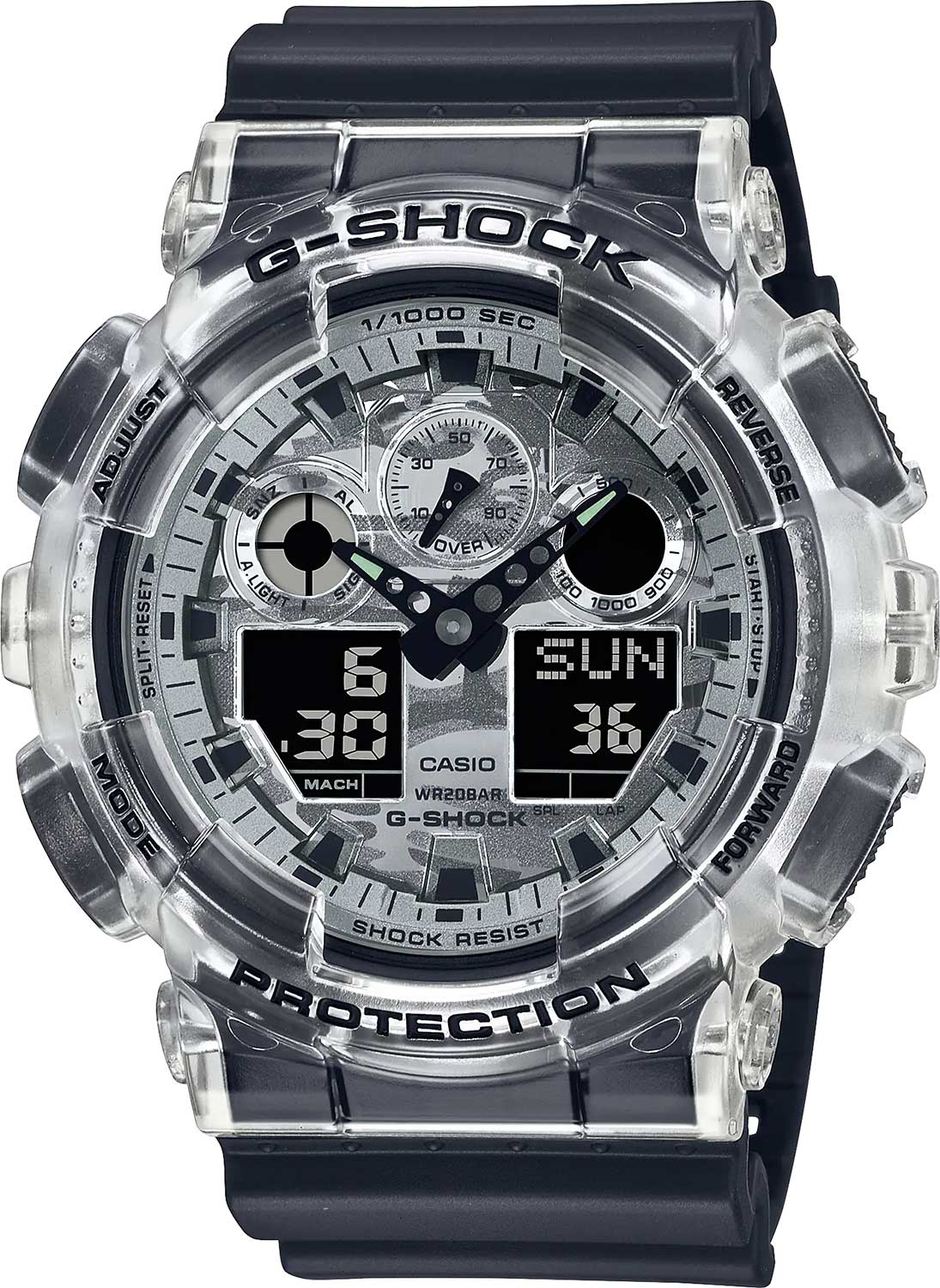 Японские наручные часы Casio G-SHOCK GA-100SKC-1A с хронографом