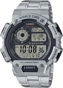 Японские наручные часы Casio Illuminator AE-1400WHD-1A с хронографом