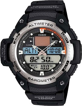 Японские наручные часы Casio Collection SGW-400H-1B с хронографом