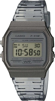 Японские наручные часы Casio Illuminator F-91WS-8EF с хронографом
