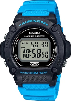 Японские наручные часы Casio Collection W-219H-2A2VEF с хронографом