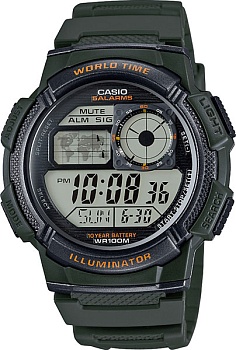 Японские наручные часы Casio Illuminator AE-1000W-3A с хронографом