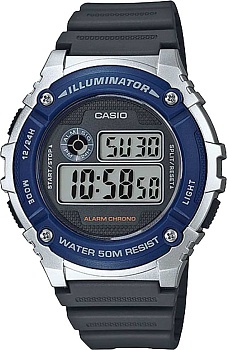 Японские наручные часы Casio Collection W-216H-2A с хронографом