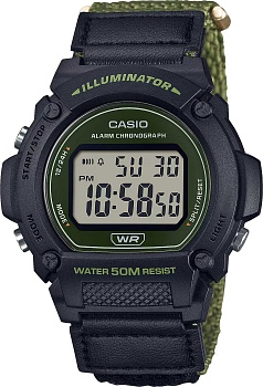 Японские наручные часы Casio Collection W-219HB-3A с хронографом