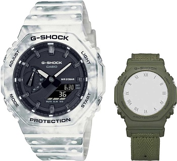 Японские наручные часы Casio G-SHOCK GAE-2100GC-7AER с хронографом