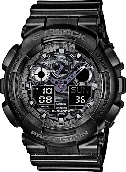 Японские наручные часы Casio G-SHOCK GA-100CF-1A с хронографом