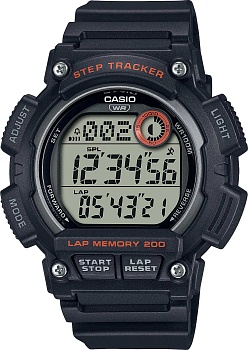 Японские спортивные наручные часы Casio Collection WS-2100H-1A с хронографом