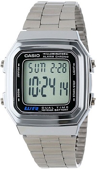 Японские наручные часы Casio Vintage A-178WA-1 с хронографом