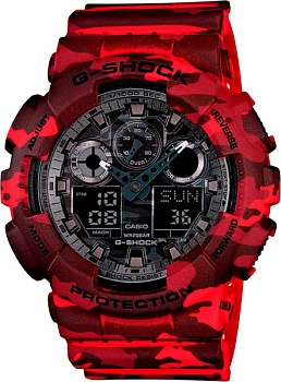 Японские наручные часы Casio G-SHOCK GA-100CM-4A с хронографом