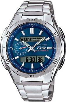 Японские наручные часы Casio Radio Controlled WVA-M650D-2A с хронографом