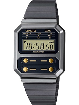 Японские наручные часы Casio Vintage A100WEGG-1A2 с хронографом