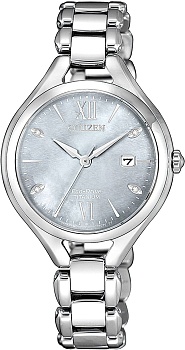 Японские титановые наручные часы Citizen EW2560-86X