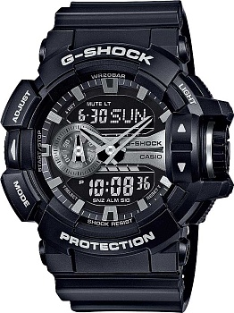 Японские наручные часы Casio G-SHOCK GA-400GB-1A с хронографом