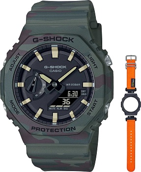 Японские наручные часы Casio G-SHOCK GAE-2100WE-3A с хронографом