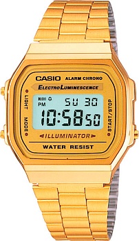Японские наручные часы Casio Vintage A-168WG-9 с хронографом