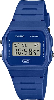 Японские наручные часы Casio Collection F-91WB-2A1 с хронографом