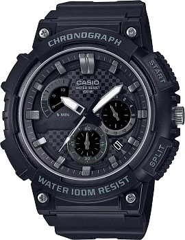 Японские наручные часы Casio Collection MCW-200H-1A2 с хронографом
