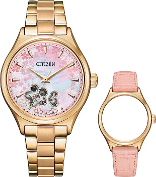 Японские механические наручные часы Citizen PC1019-66Y